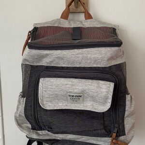 Top Paw pet Backpack in Gray and Black